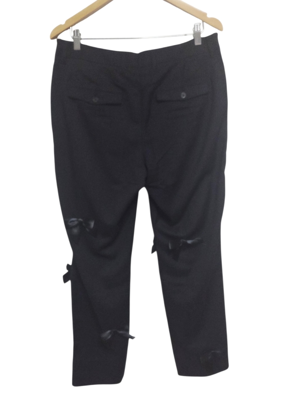 WILDFANG The Empower Bow Trousers Pants Black 12 NWT - Picture 4 of 10
